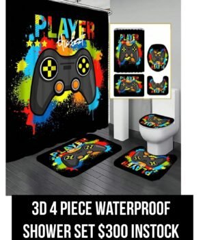 Player Gaming 3D 4 Piece Waterproof Shower Set